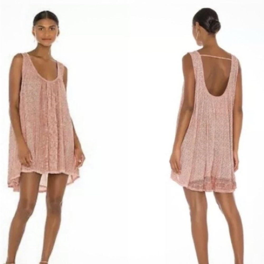Free People Women‘tunic 

Orange Floral... Flowy Pink Sleeveless Dress - Picture 2 of 8